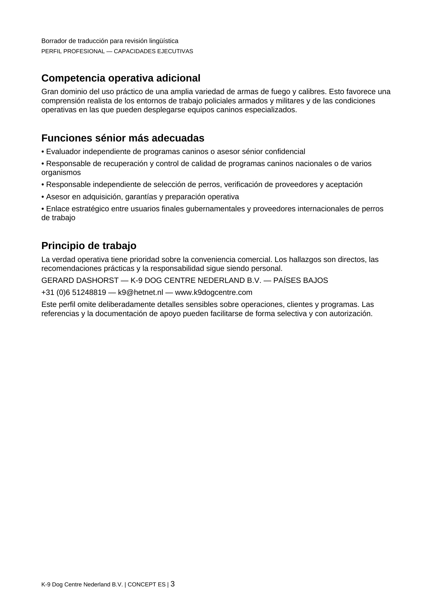 Perfil profesional, página 3 de 3