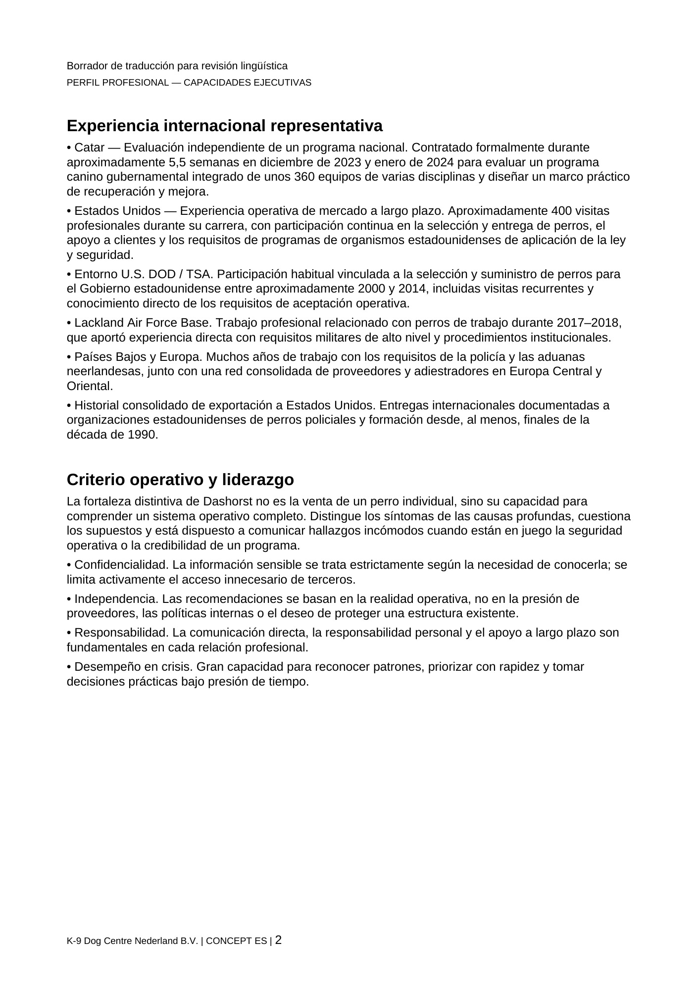 Perfil profesional, página 2 de 3